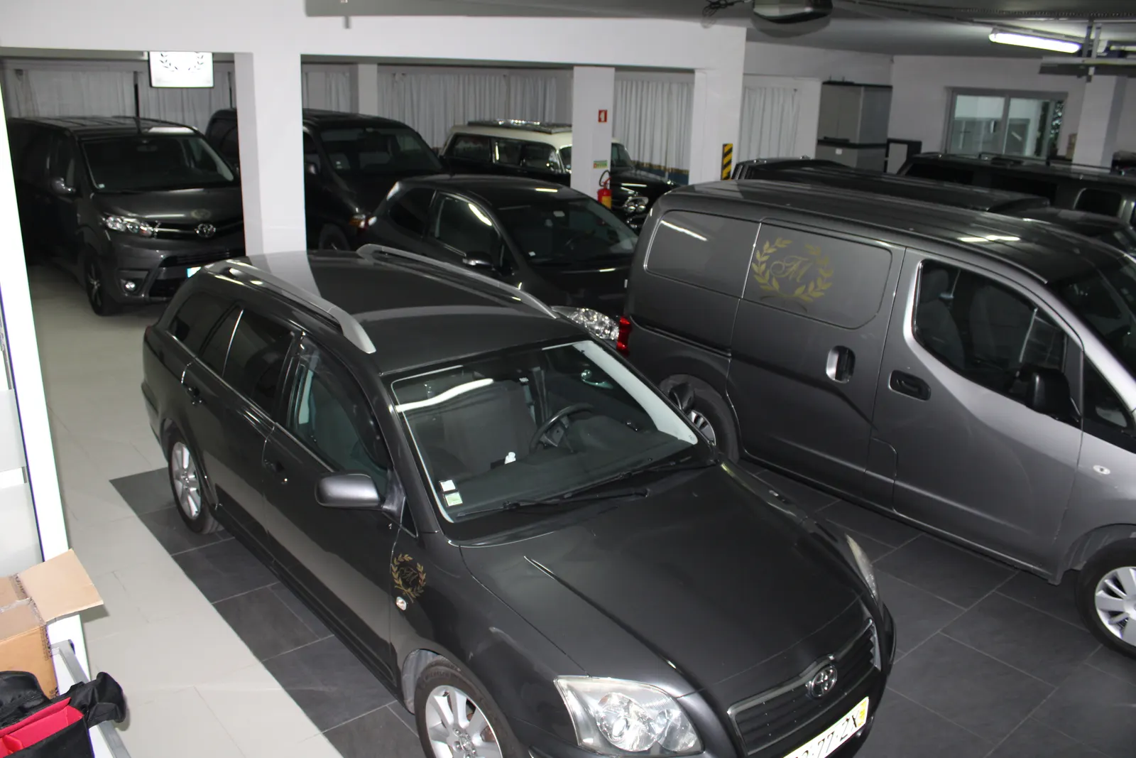 Interior da garagem - vista superior